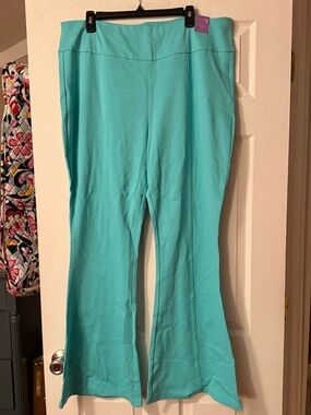Women's Boot Cut Pants in Turquoise